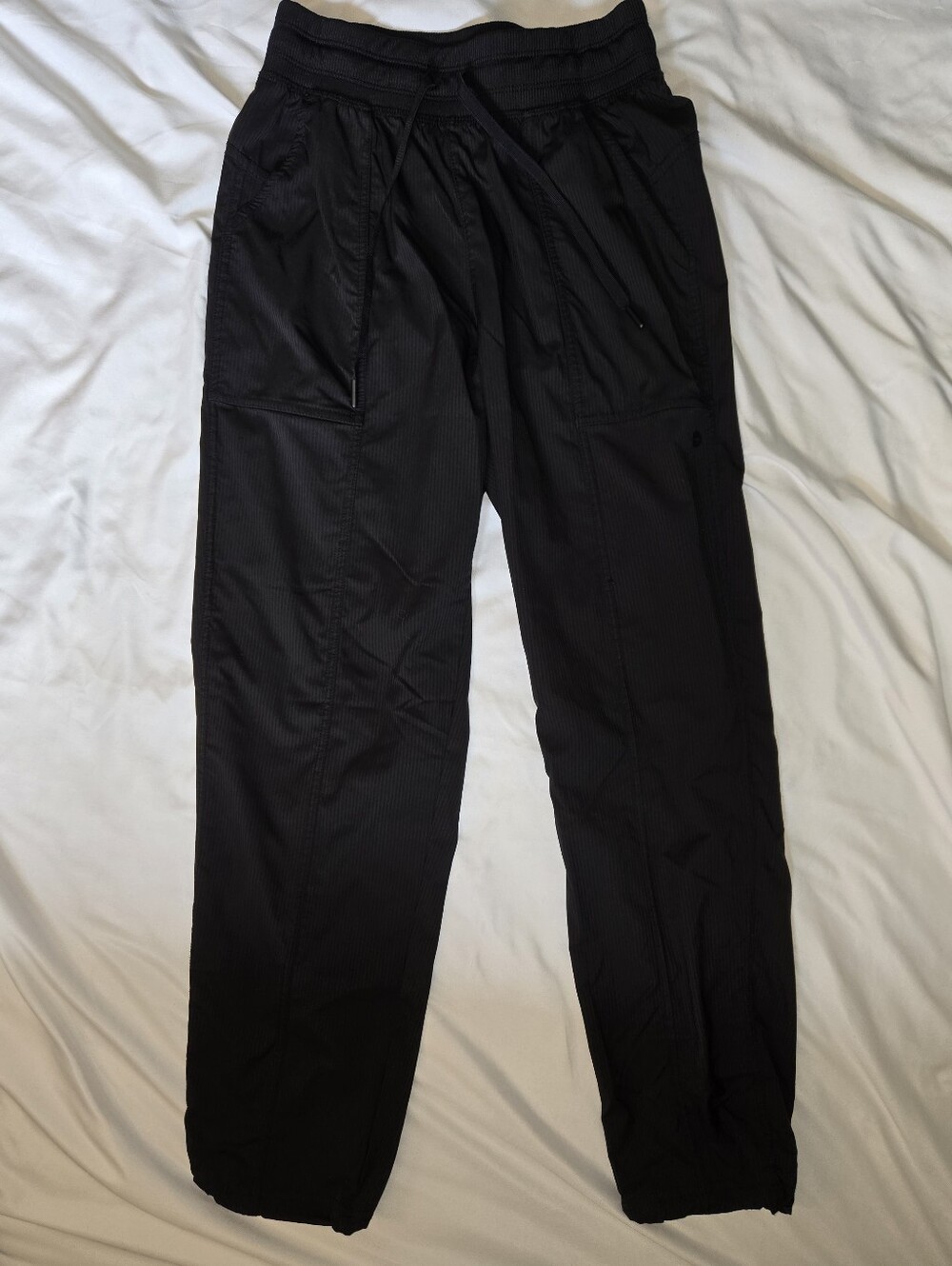 Avia Black Drawstring Track Joggers with Elastic Cuffs